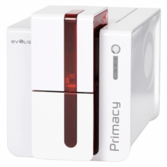Evolis Primacy, su due lati, 12 punti /mm (300dpi), USB, Ethernet, rosso